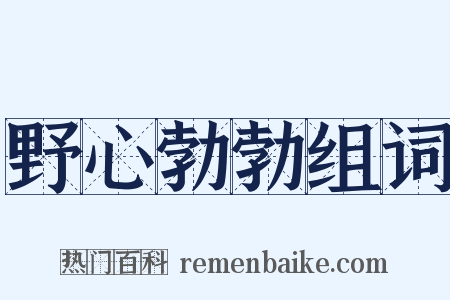 野心勃勃组词是什么意思的图片